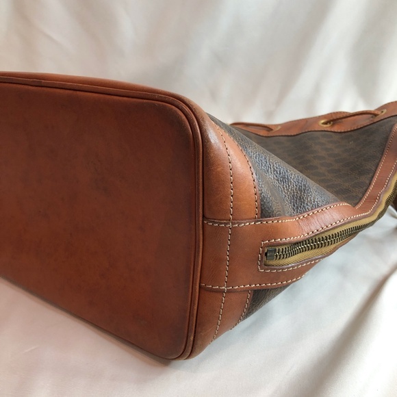 Celine Brown Macadam Bucket Shoulder Bag Sku#83964 - Picture 5 of 10